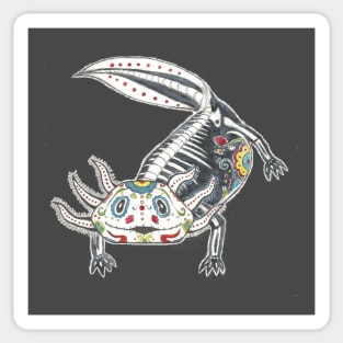 Day of the Dead Axolotl Sticker